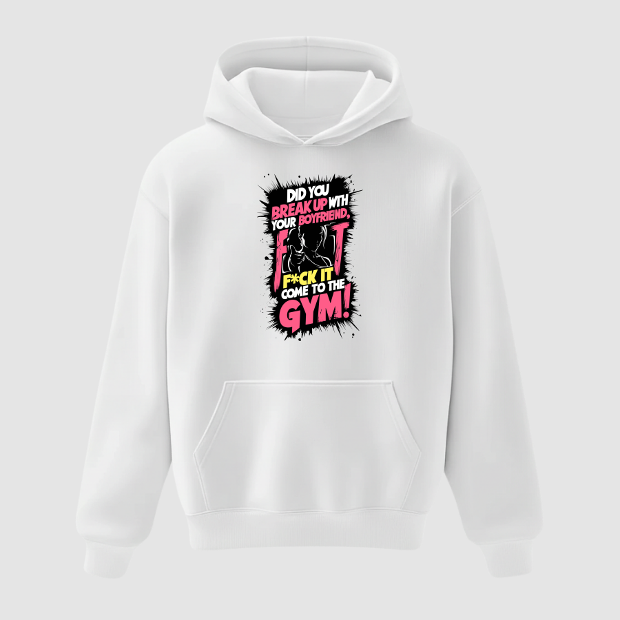 Beyaz Oversize Hoodie Erkek
